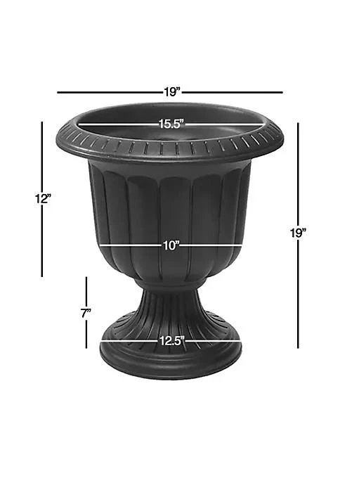 商品belk|Novelty Classic Urn Garden Pot Planter Plastic Black   19 Inch,价格¥250,第4张图片详细描述