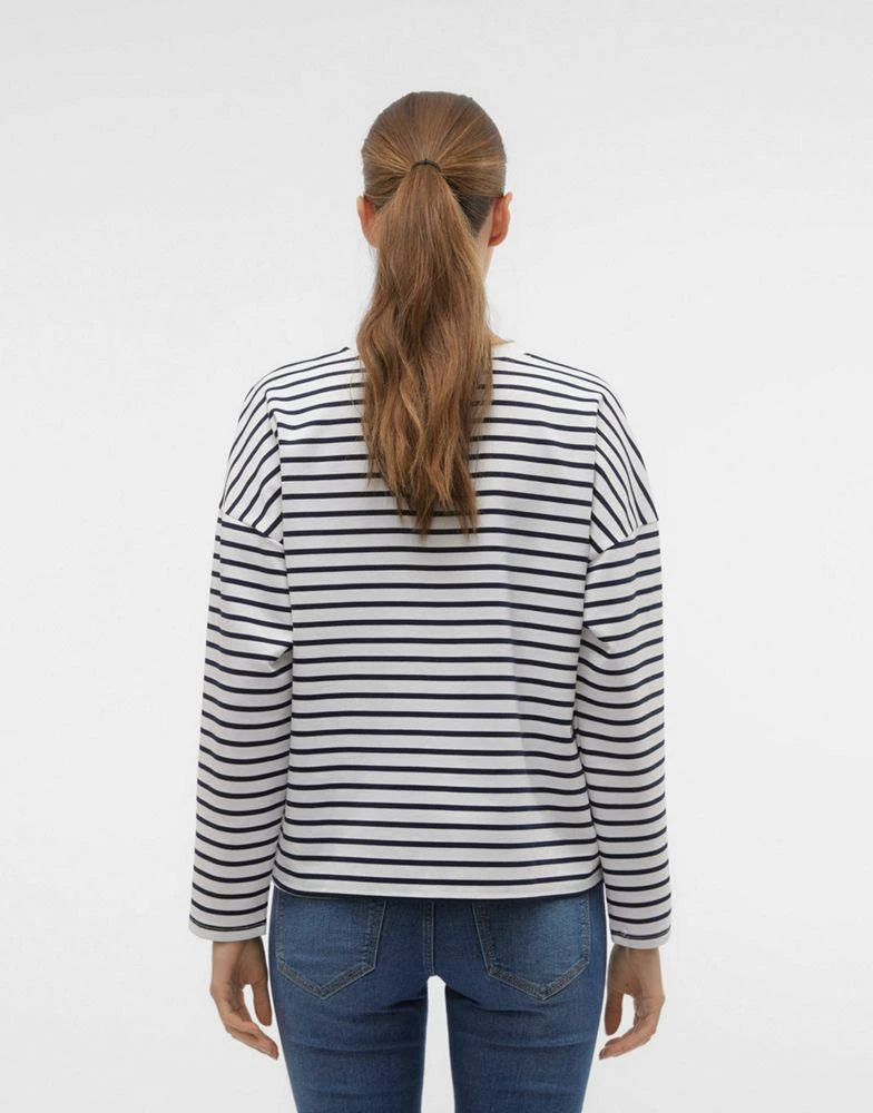 商品VERO MODA|Vero Moda raglan jersey top with long sleeves in navy stripe,价格¥227,第2张图片详细描述