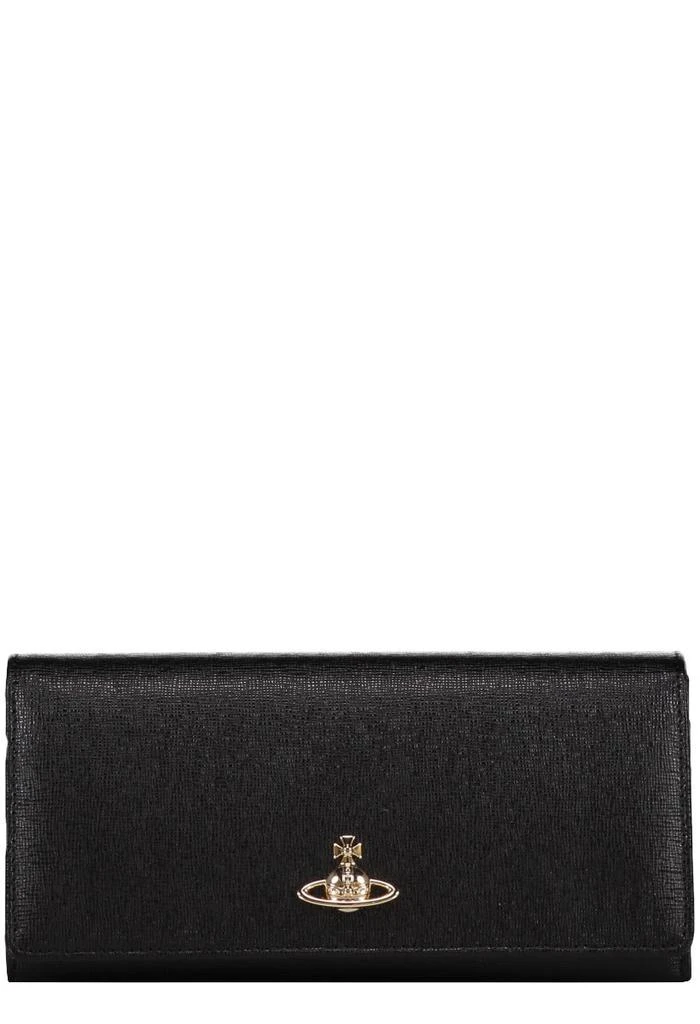 商品Vivienne Westwood|Womens Vivienne Westwood Black Victoria Classic Credit Card Wallet,价格¥1519,第1张图片