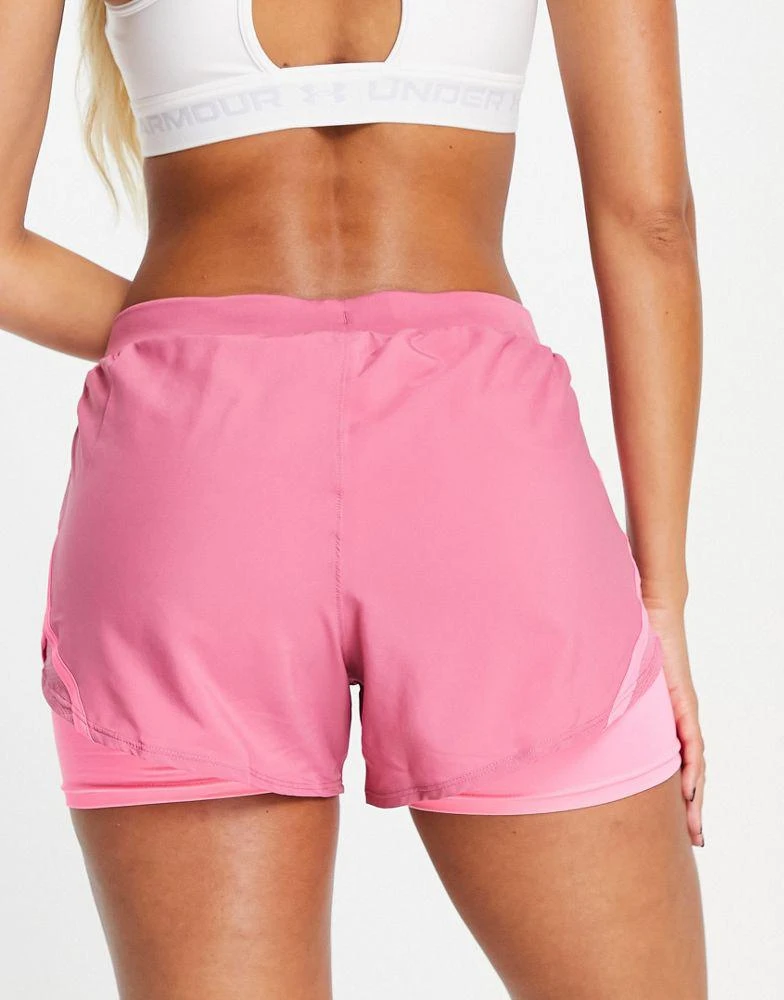 商品Under Armour|Under Armour Fly By 2.0 2 in 1 shorts in pink,价格¥207,第2张图片详细描述