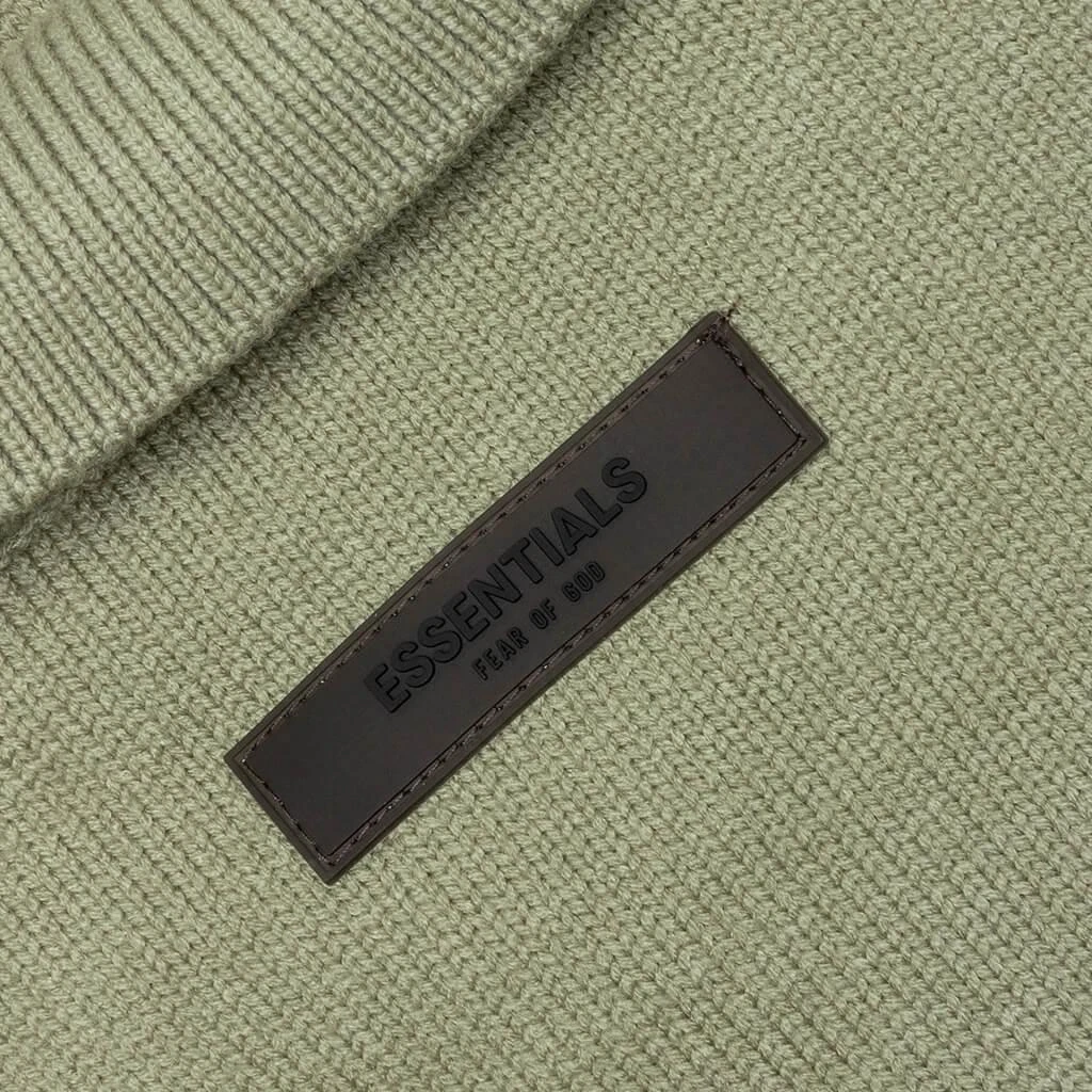 商品Essentials|Fear of God Essentials Knit L/S Polo - Seafoam,价格¥489,第3张图片详细描述