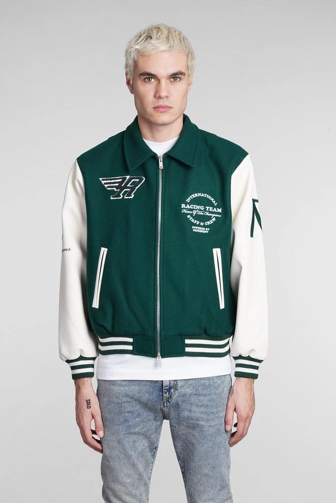 商品Represent|REPRESENT Bomber In Green Wool,价格¥4206,第1张图片