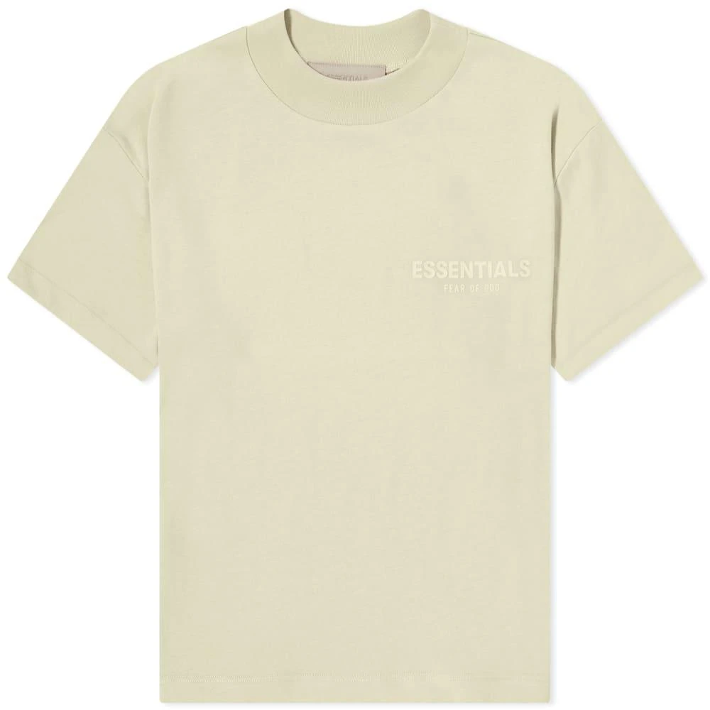 商品Essentials|Fear of God ESSENTIALS Women's Logo Tee - Wheat,价格¥362,第1张图片