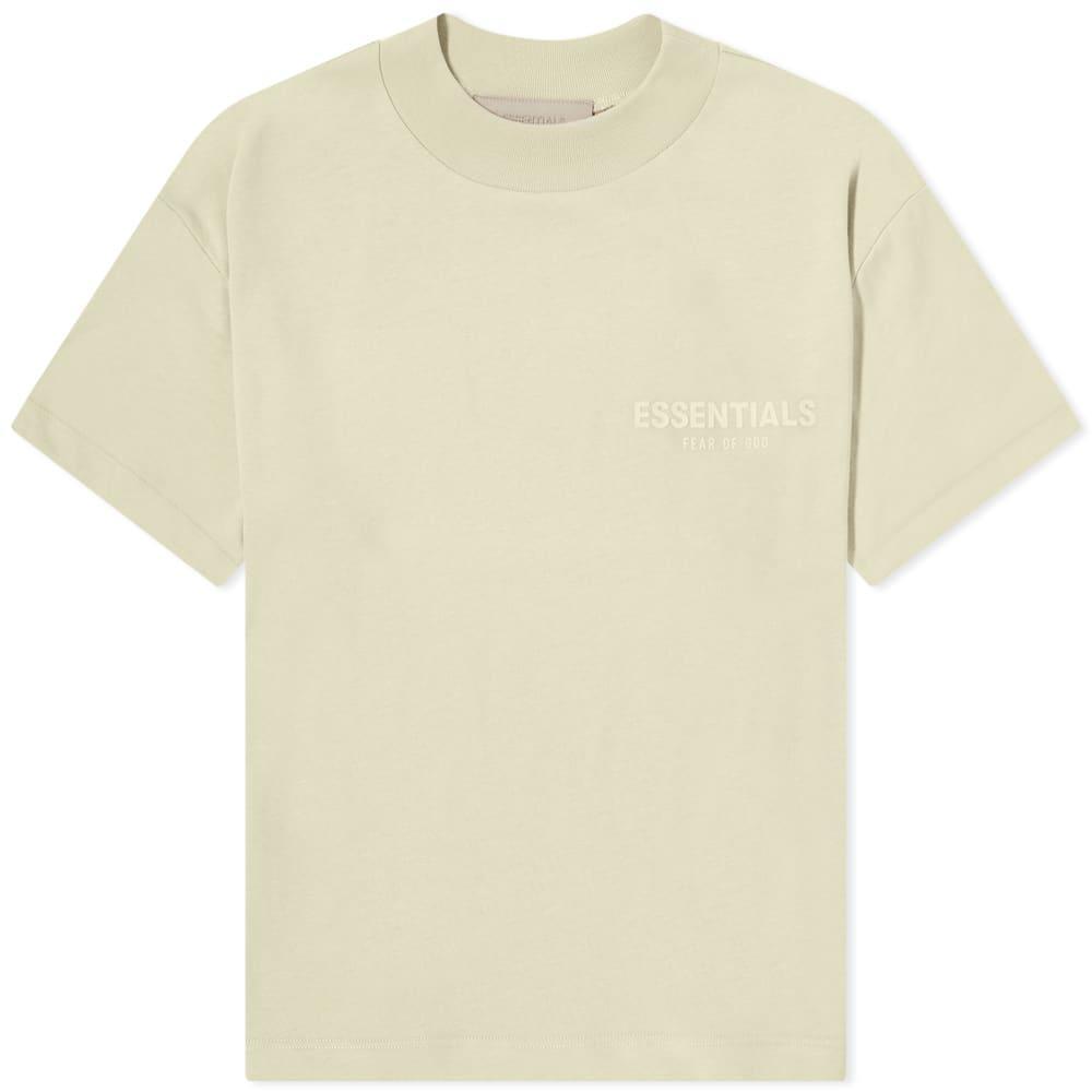 商品Essentials|Fear of God ESSENTIALS Women's Logo Tee - Wheat,价格¥335,第1张图片