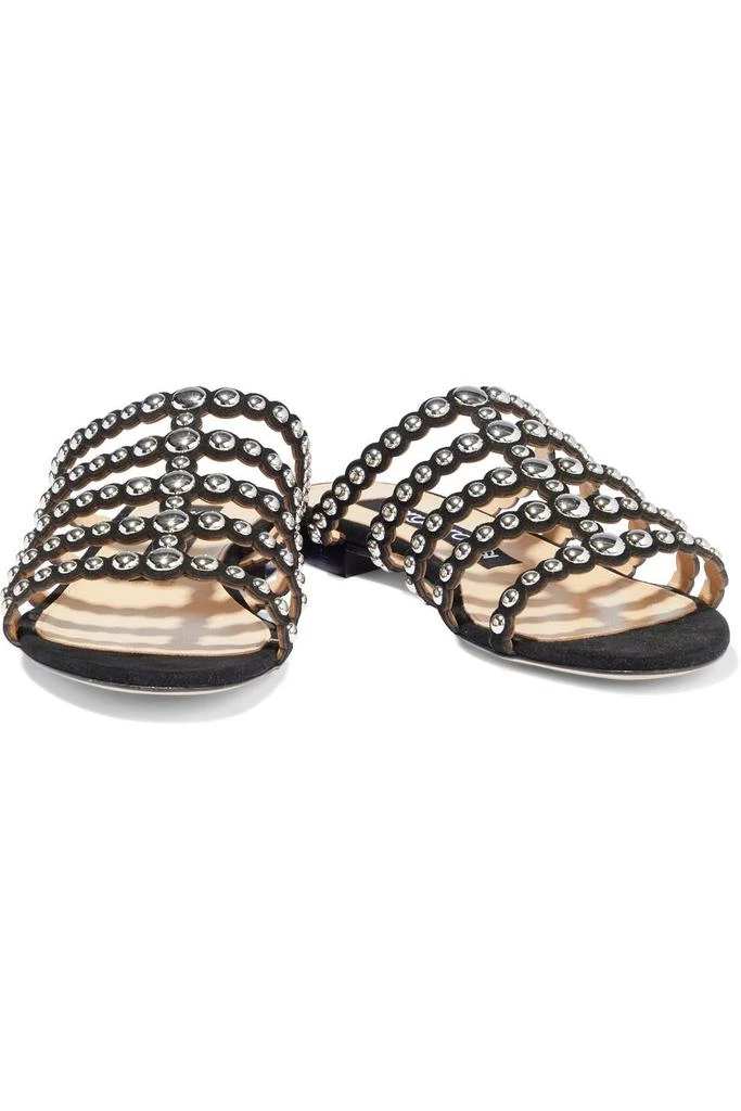 商品Sergio Rossi|Scalloped studded suede slides,价格¥1705,第2张图片详细描述