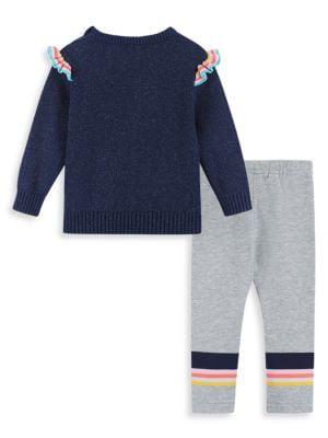 Baby Girl's 2-Piece Rainbow Sweater & Pants Set商品第2张图片规格展示