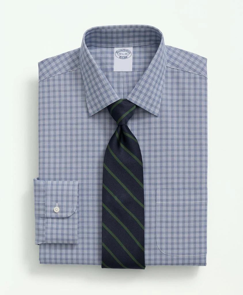 商品Brooks Brothers|Stretch Supima® Cotton Non-Iron Poplin Ainsley Collar, Checked Dress Shirt,价格¥497,第1张图片