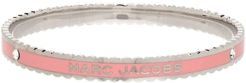 商品Marc Jacobs|Silver & Pink 'The Medallion Scalloped Bangle' Bracelet,价格¥742,第4张图片详细描述