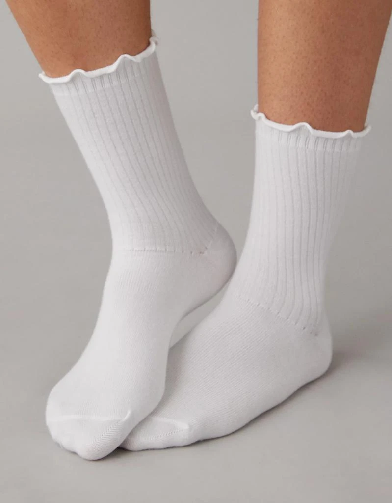 商品AE|AE Ruffled Crew Sock 2-Pack,价格¥97,第1张图片