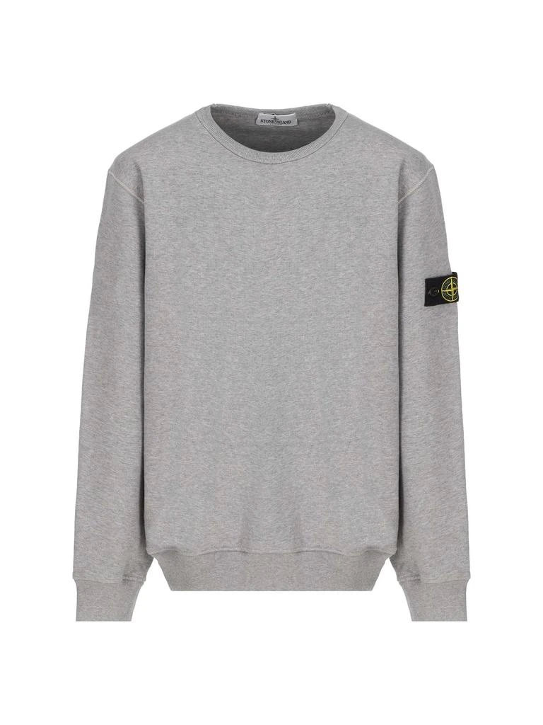 商品Stone Island Junior|Stone Island Junior Logo Patch Crewneck Sweatshirt,价格¥970,第1张图片