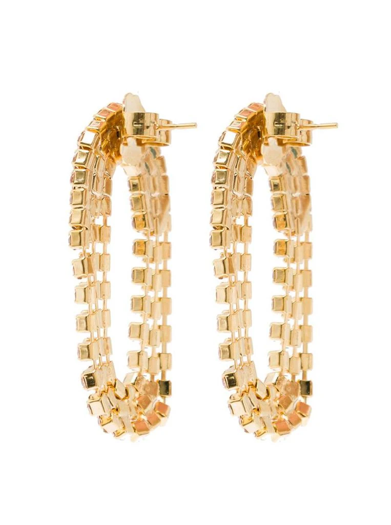 商品SILVIA GNECCHI|'Liberty Mini' Earrings with Crystals in Galvanized Brass 24k Gold Woman,价格¥792,第2张图片详细描述