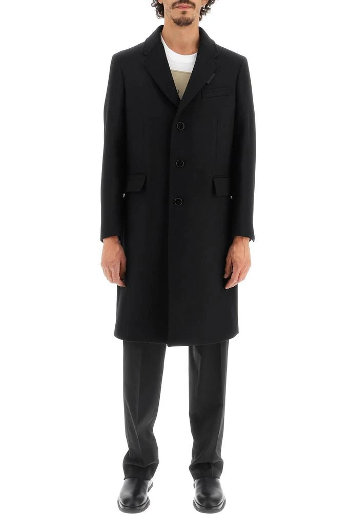 商品Burberry|Burberry wool and cashmere coat with patch,价格¥11806,第2张图片详细描述