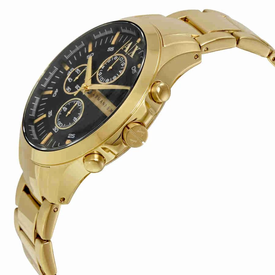 商品Armani Exchange|Black Dial Chronograph Gold-plated Unisex Watch AX2137,价格¥900,第2张图片详细描述