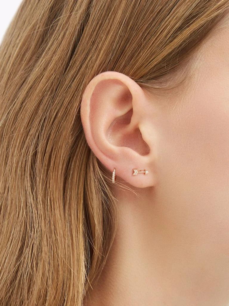 商品Maria Tash|Arrow diamond & 18kt rose-gold single earring,价格¥2589,第2张图片详细描述
