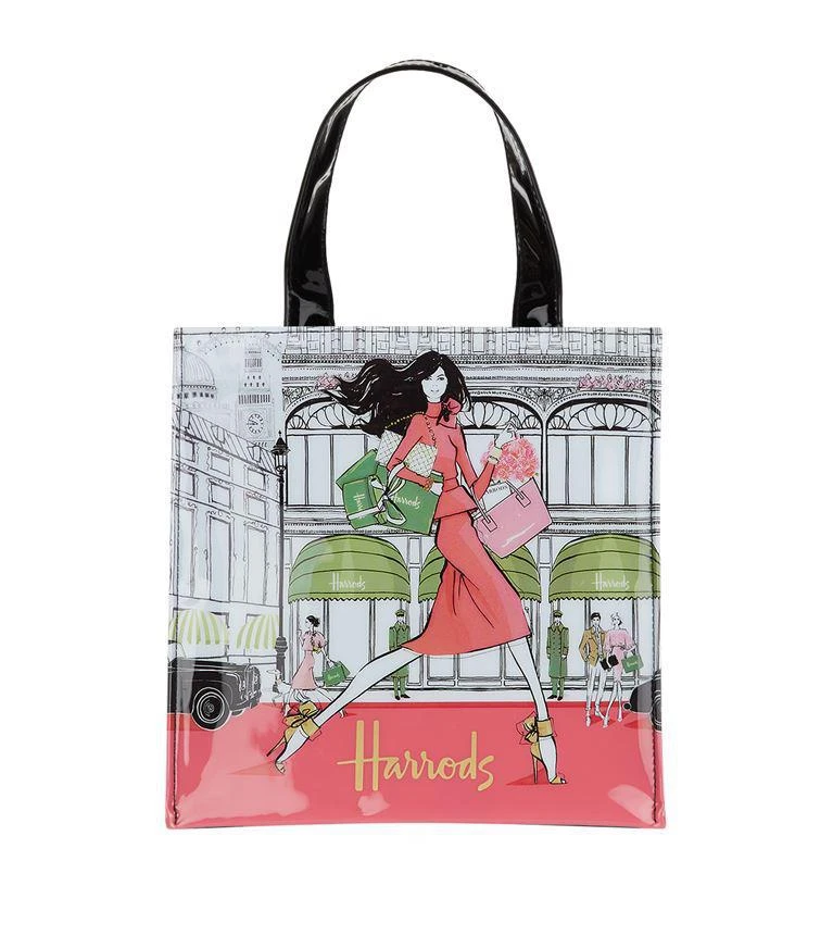 商品Harrods|Luxury Lifestyle 彩绘小号购物袋,价格¥132,第1张图片