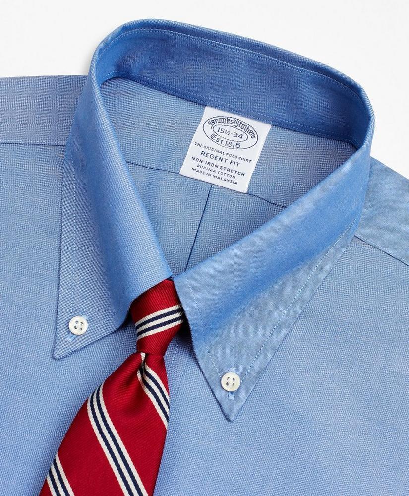 商品Brooks Brothers|Stretch Regent Regular-Fit  Dress Shirt, Non-Iron Pinpoint Button-Down Collar,价格¥880,第4张图片详细描述
