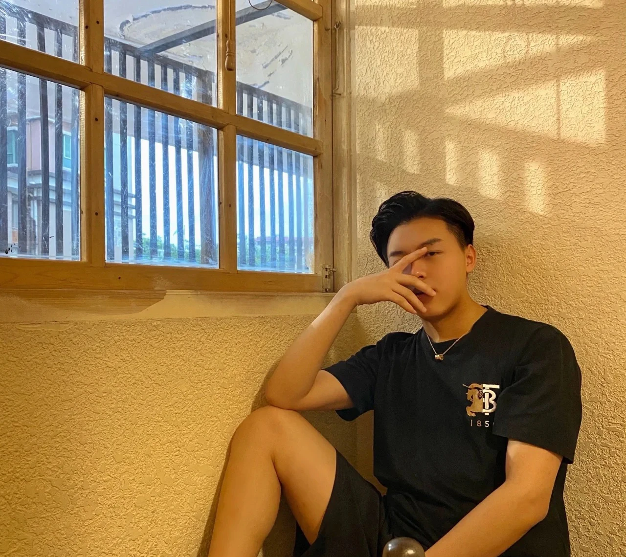 BURBERRY/博柏利 男士黑色棉质圆领短袖T恤 80768461 商品