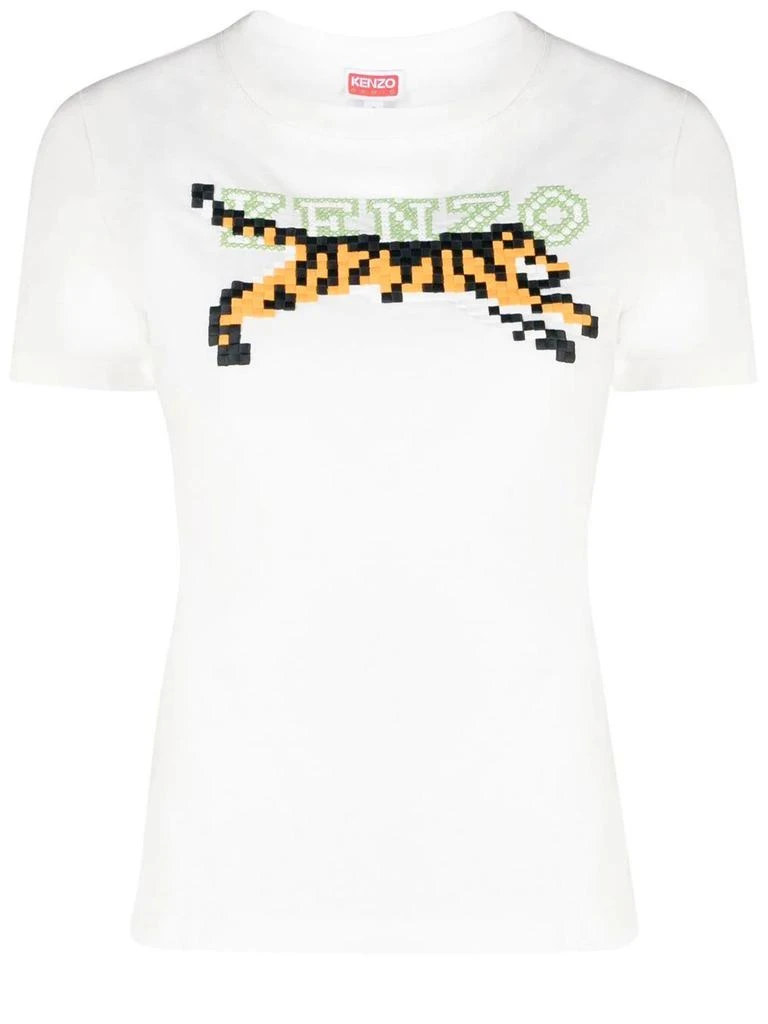 商品Kenzo|Embroidered white t-shirt,价格¥650,第1张图片