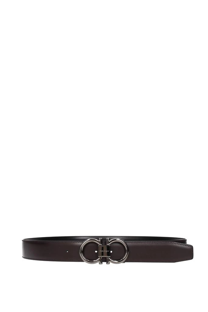 商品Salvatore Ferragamo|Regular belts Leather Black Dark Brown,价格¥2380,第2张图片详细描述