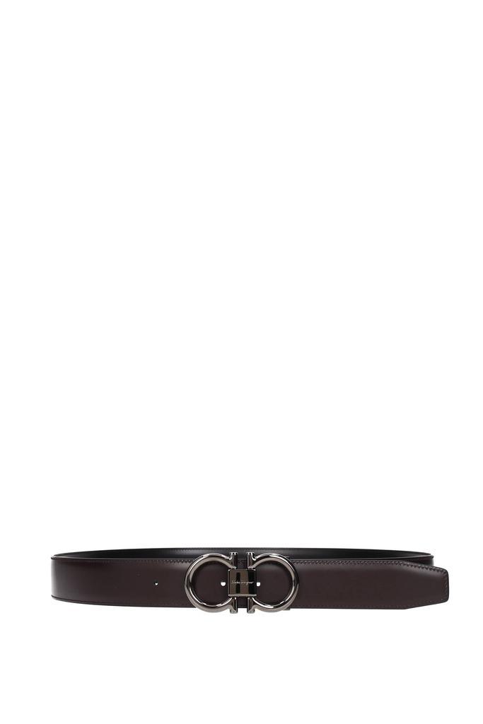 商品Salvatore Ferragamo|Regular belts Leather Black Dark Brown,价格¥2283,第4张图片详细描述