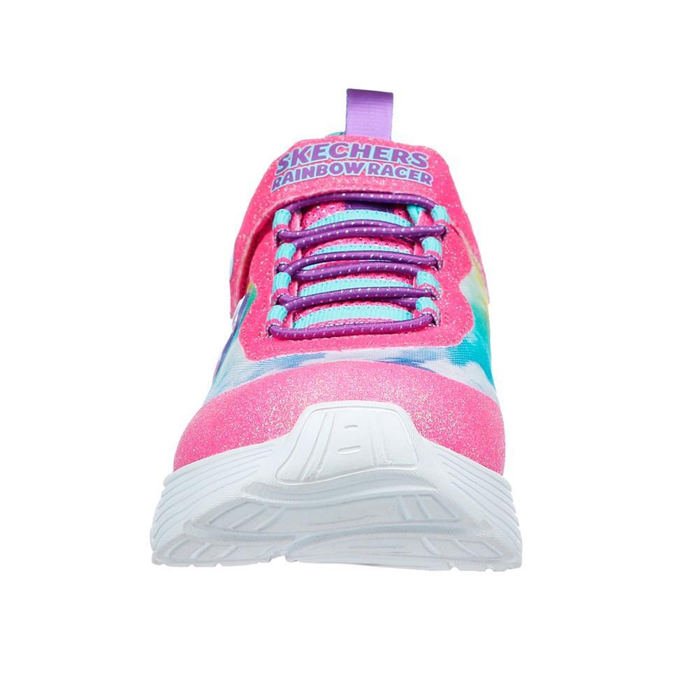 商品SKECHERS|Little Girls S Lights - Rainbow Racer Light-Up Stay-Put Closure Casual Sneakers from Finish Line,价格¥330,第5张图片详细描述