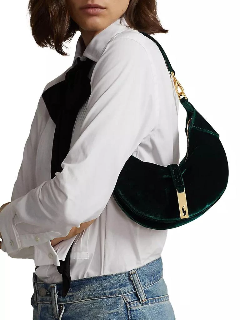 商品Ralph Lauren|Mini Polo ID Velvet Shoulder Bag,价格¥3732,第3张图片详细描述