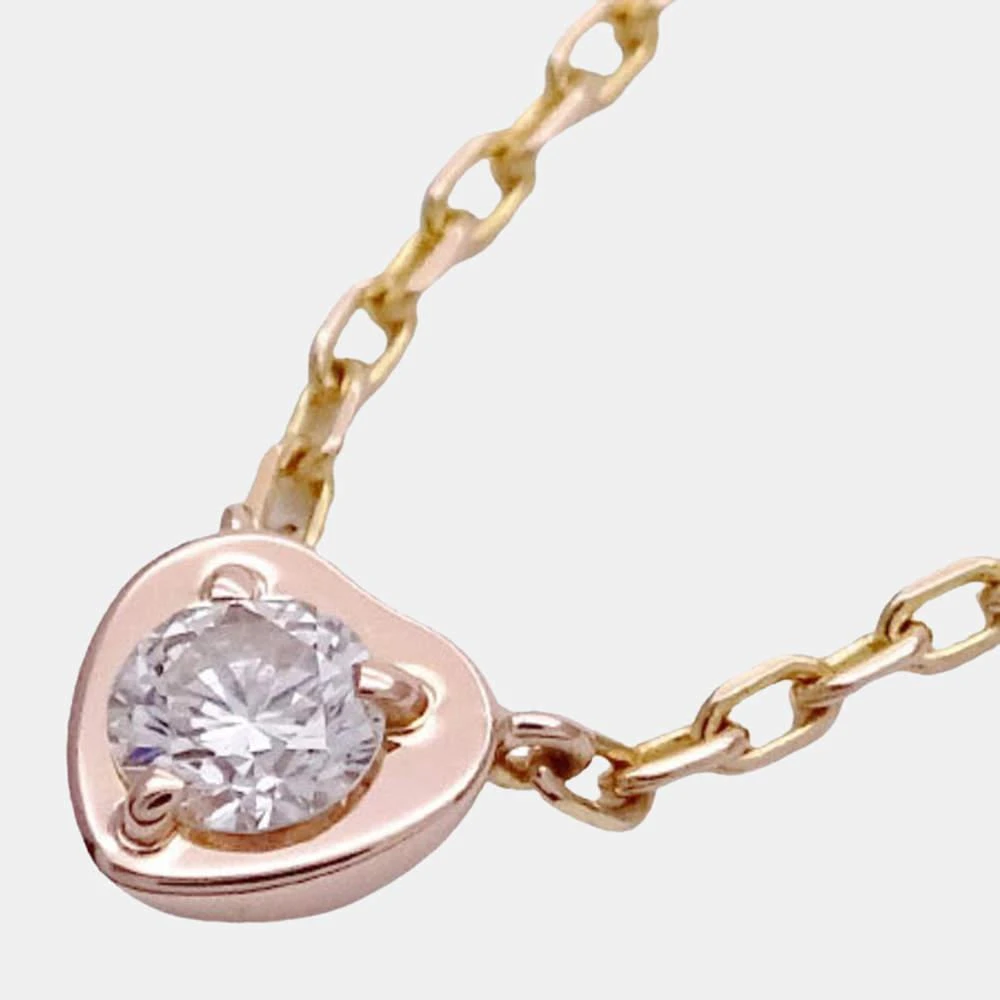 商品[二手商品] Cartier|Cartier Diamant Léger De Heart 18K Yellow Gold Diamond Necklace,价格¥9674,第1张图片