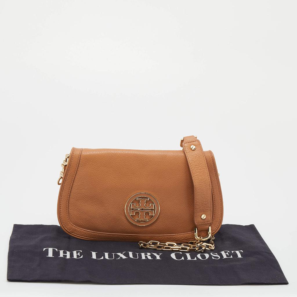 Tory Burch Tan Leather Amanda Crossbody Bag商品第9张图片规格展示