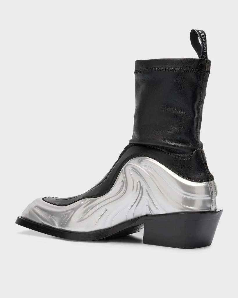 商品Versace|Men's Solare 3D Stretch Ankle Boots,价格¥8344,第5张图片详细描述