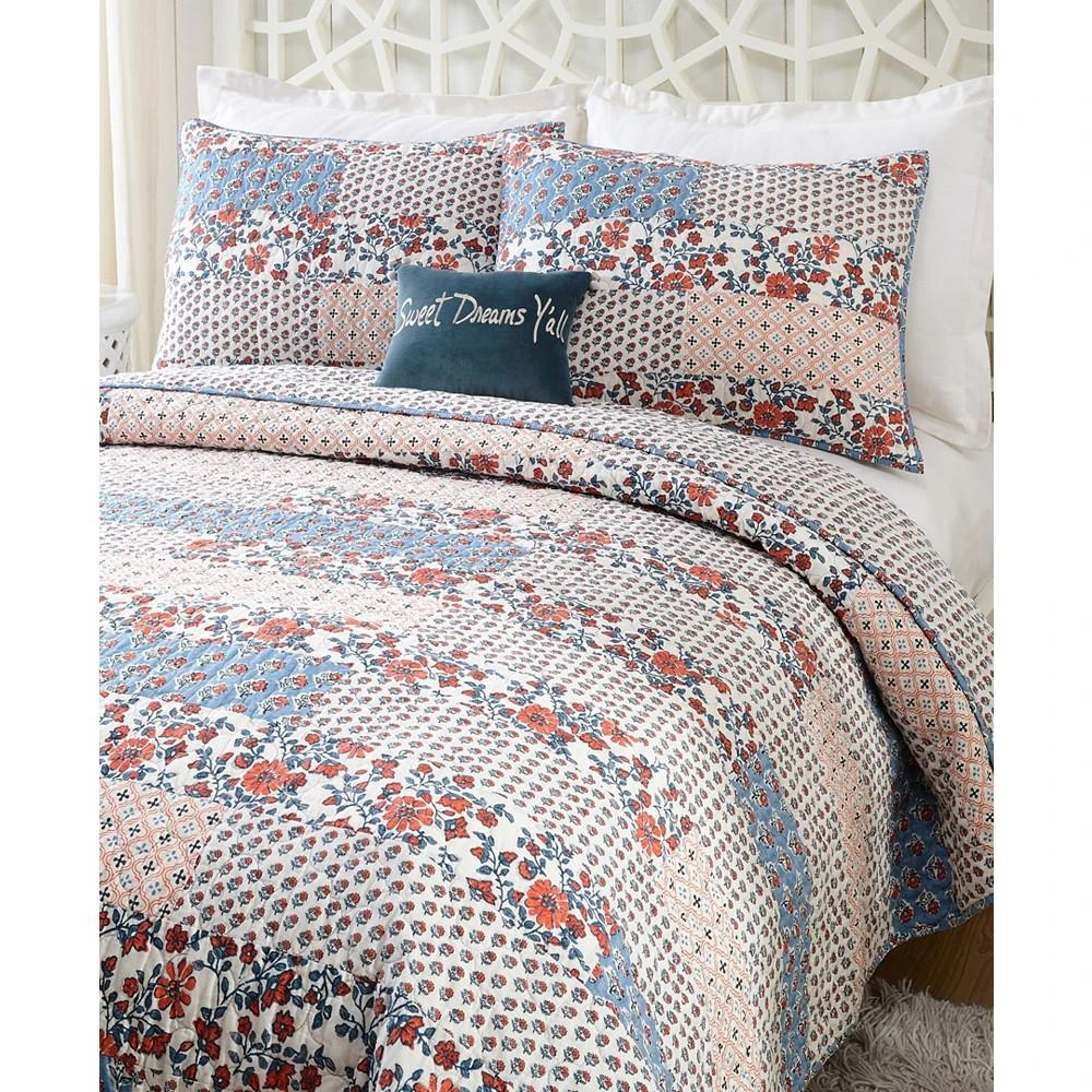 商品Jessica Simpson|CLOSEOUT! Tallulah Floral King Quilt,价格¥2069,第2张图片详细描述
