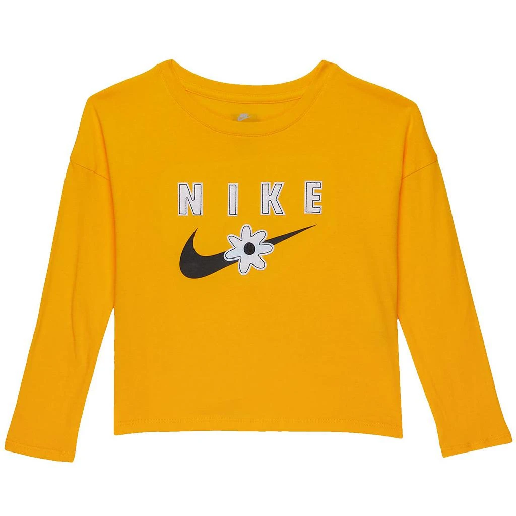 商品NIKE|Sport Daisy Long Sleeve T-Shirt (Toddler/Little Kids),价格¥127,第1张图片