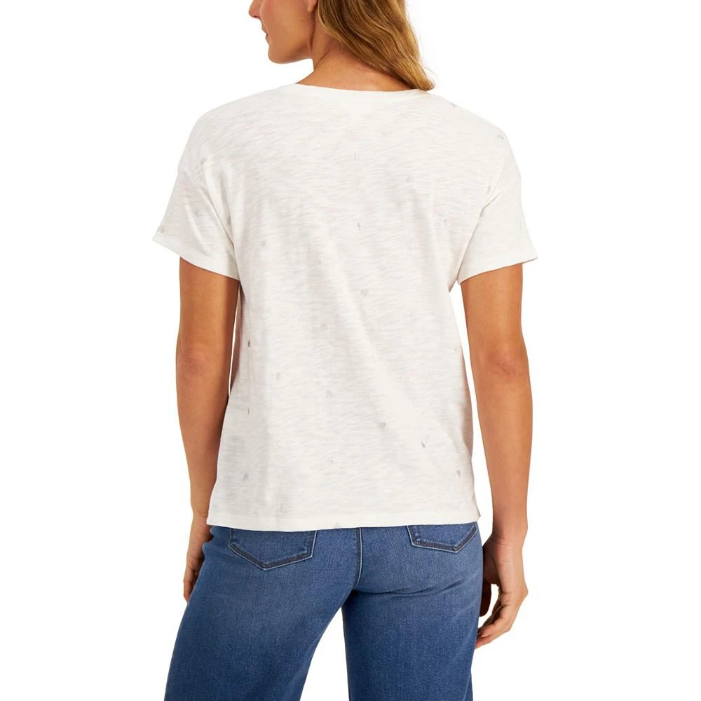 商品Charter Club|Printed Shine Heart T-Shirt, Created for Macy's,价格¥97,第2张图片详细描述