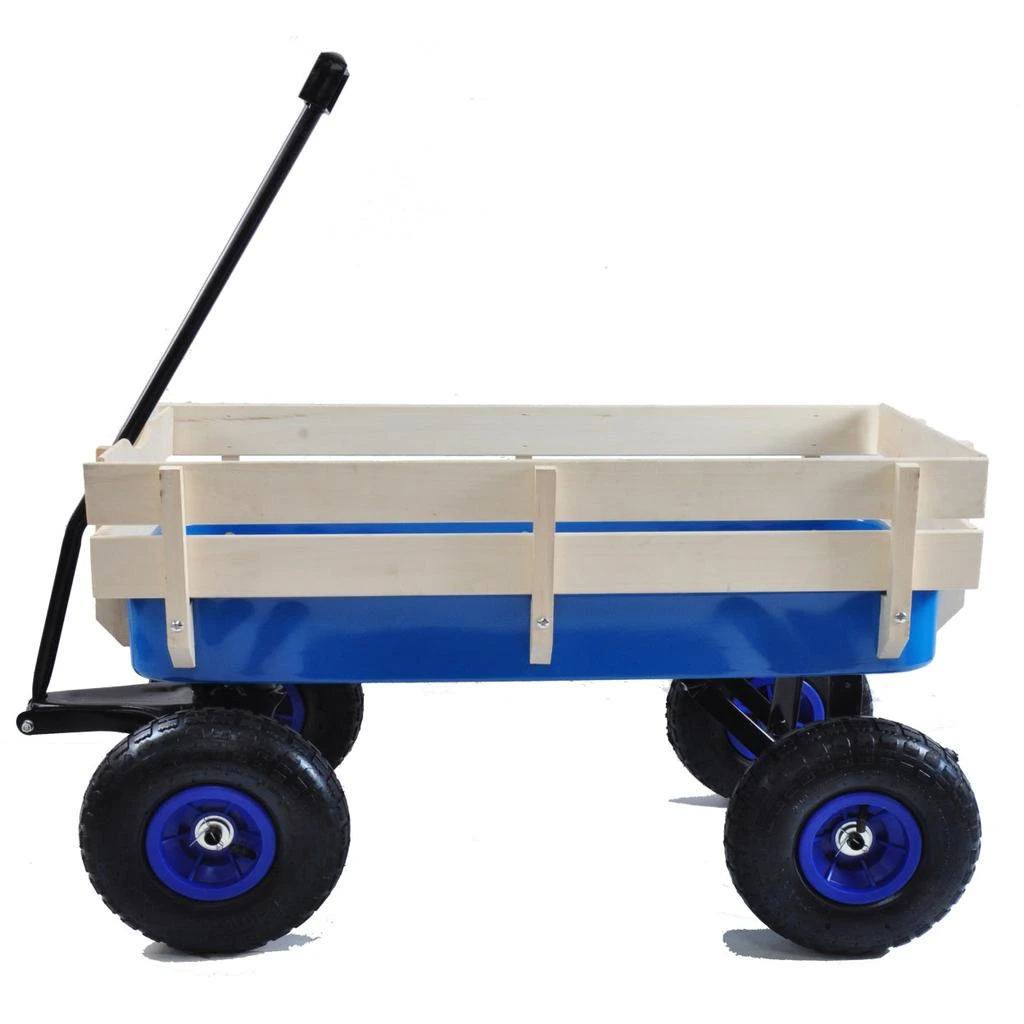 商品Simplie Fun|Outdoor Wagon All Terrain Pulling w/Wood Railing Air Tires Children Kid Garden,价格¥1608,第2张图片详细描述