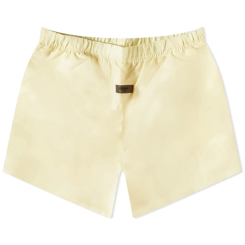 商品Essentials|Fear of God ESSENTIALS Logo Running Shorts - Canary,价格¥332,第1张图片