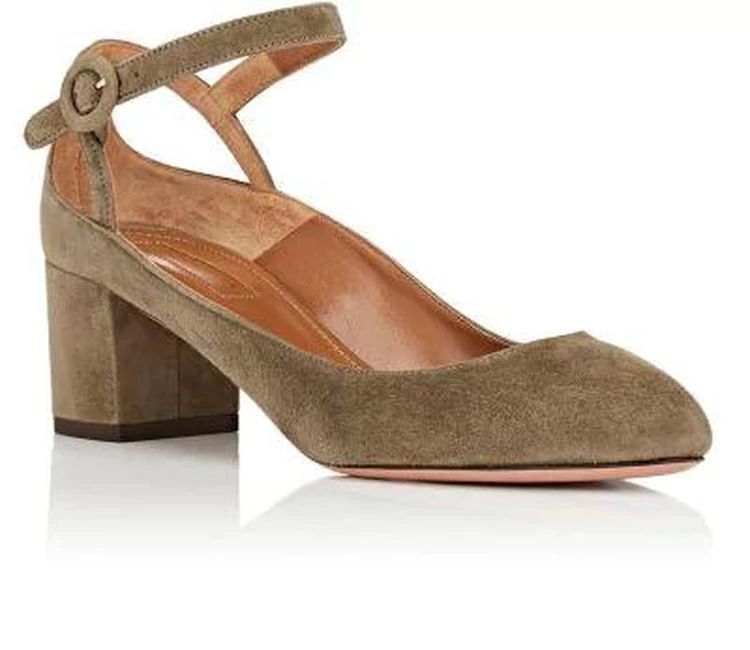 商品Aquazzura|Sweet Thing Suede Mary Jane Pumps,价格¥2150,第2张图片详细描述