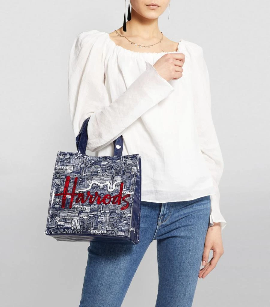 商品Harrods|Small Picture Font Shopper Bag,价格¥345,第2张图片详细描述