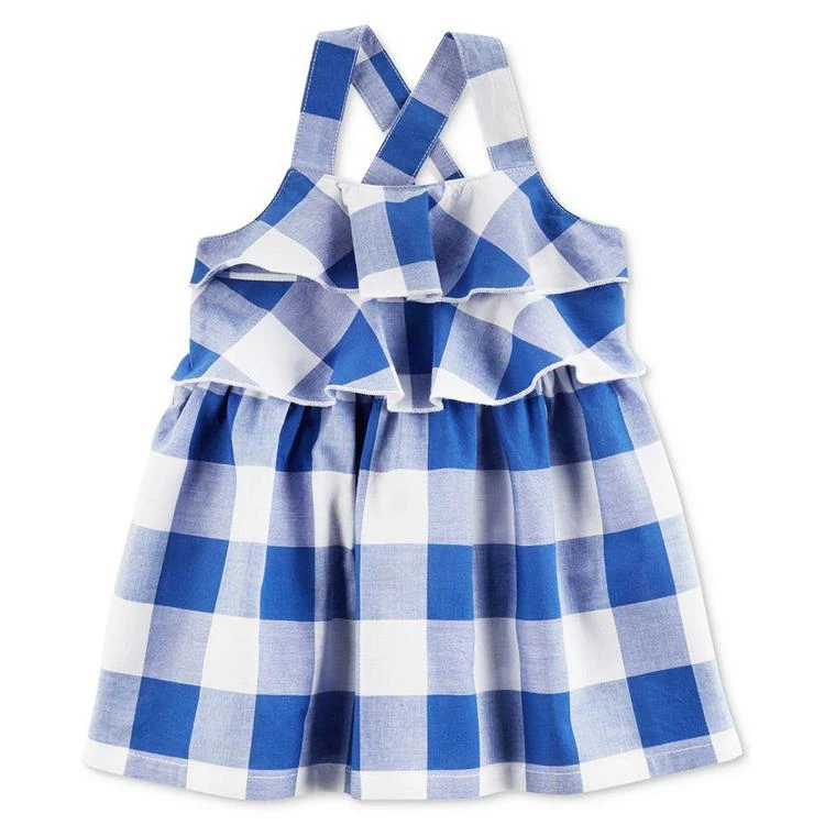 商品Carter's|Checkered Ruffle Cotton Dress, Baby Girls,价格¥109,第1张图片