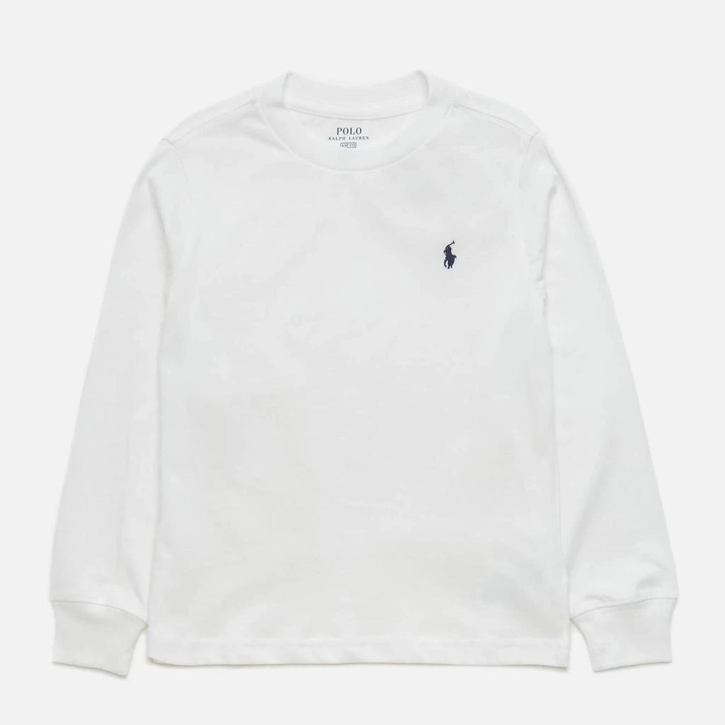 商品Ralph Lauren|Polo Ralph Lauren Boys' Long Sleeved T-Shirt - White,价格¥149,第1张图片