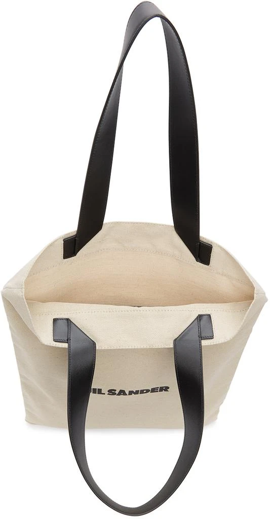 商品Jil Sander|SSENSE Exclusive Off-White Medium Flat Shopper Tote,价格¥2890,第5张图片详细描述