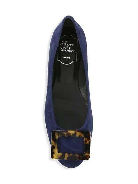 商品Roger Vivier|Gommette Suede Flats,价格¥4693,第5张图片详细描述