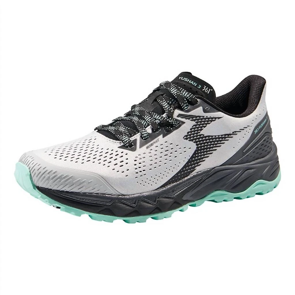 商品361 Degrees|Women's Yushan 3 Trail Running Shoes - Medium Width In Oyster Mushroom/black,价格¥906,第1张图片