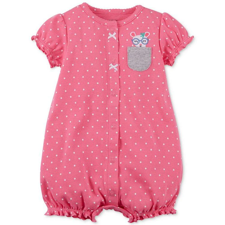 商品Carter's|Bunny-Pocket Cotton Romper, Baby Girls,价格¥63,第1张图片