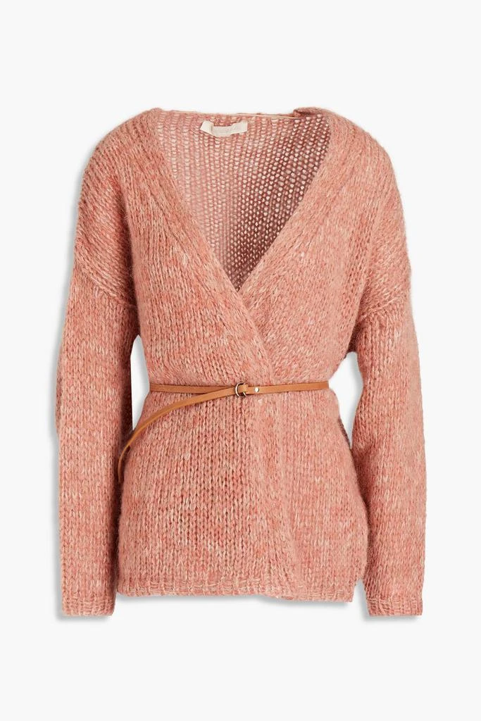 商品VANESSA BRUNO|Belted mélange brushed knitted cardigan,价格¥1115,第3张图片详细描述