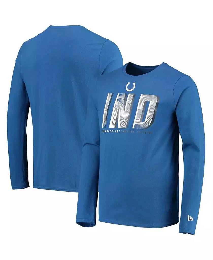 商品New Era|Men's Royal Indianapolis Colts Combine Authentic Static Abbreviation Long Sleeve T-shirt,价格¥264,第1张图片