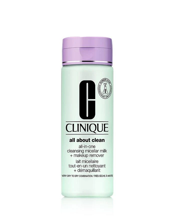 商品Clinique|All About Clean All-in-One Cleansing Micellar Milk + Makeup Remover 6.8 oz.,价格¥225,第1张图片详细描述