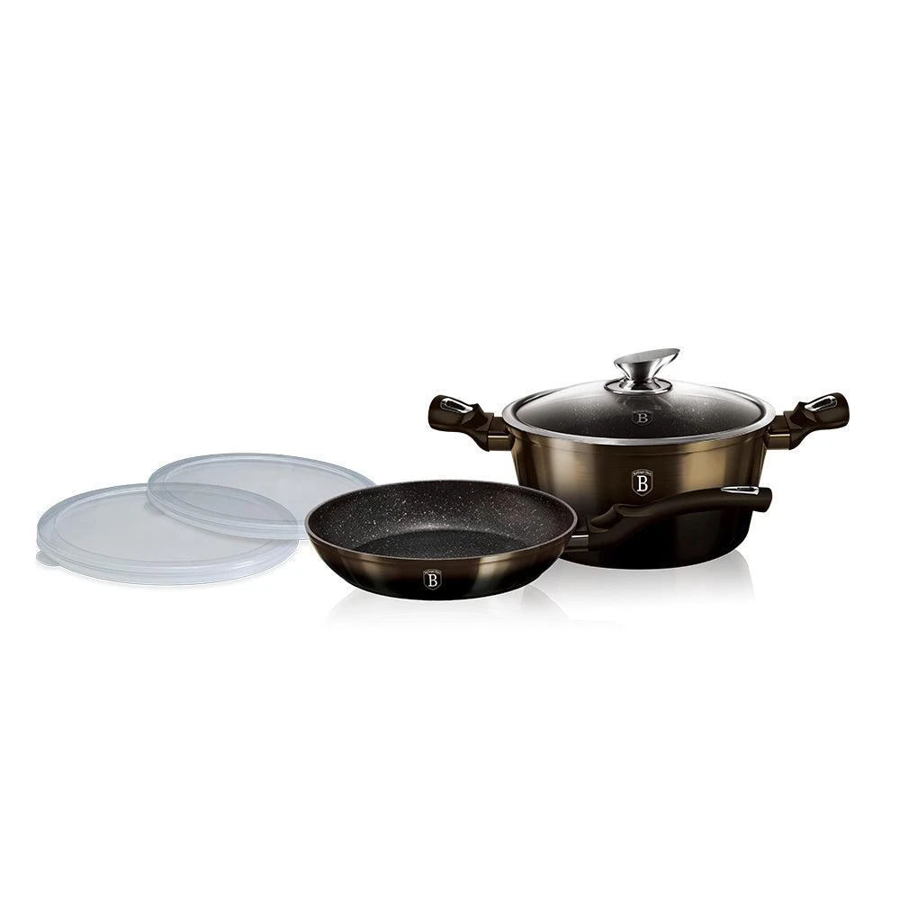 商品Berlinger Haus|5-Piece Cookware Set Black Collection,价格¥238,第3张图片详细描述
