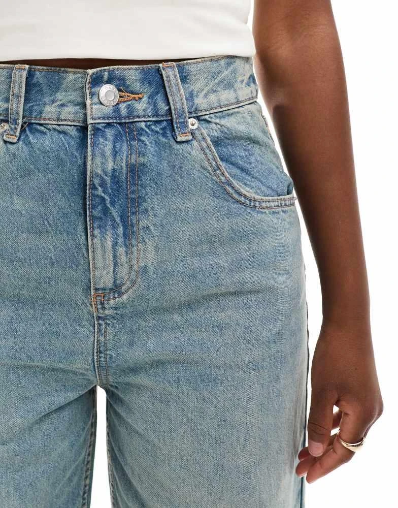 商品ASOS|ASOS DESIGN loose jeans with deep turn up cuff in pale wash,价格¥335,第5张图片详细描述
