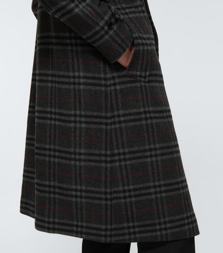 商品Burberry|Penrith羊毛羊绒格纹大衣,价格¥24443,第7张图片详细描述