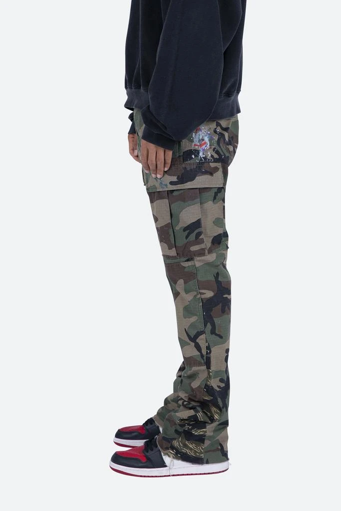 Contrast Bootcut Cargo Pants - Woodland Camo 商品