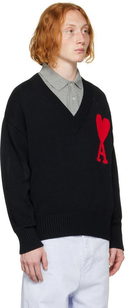 商品AMI|Black Ami de Cœur Sweater,价格¥2641,第4张图片详细描述
